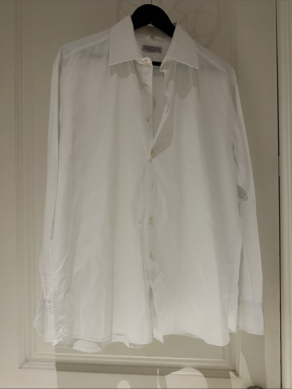 Men's White Dress Shirt – Elegant Long-Sleeve Button-Up